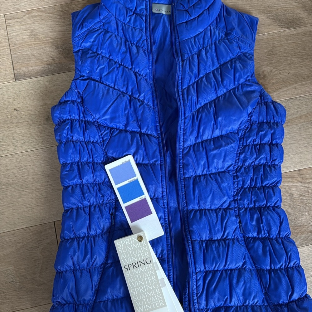 Athleta Blue Puffer Vest